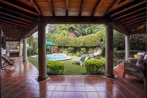 Family House, 4 Bedrooms, Private Pool, Pool View | Terrace/patio - Family Home Pool & Jacuzzi in Cuernavaca (Cuernavaca)