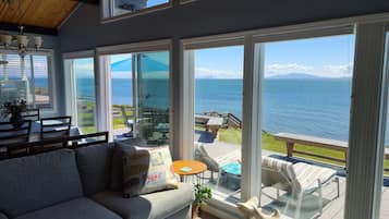 Televisión y chimenea