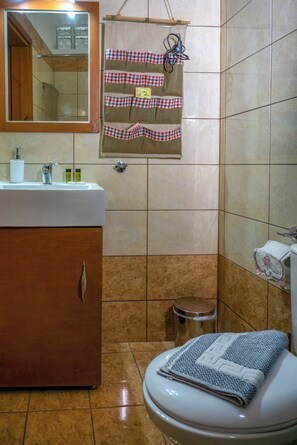 Doccia, asciugacapelli, asciugamani, sapone