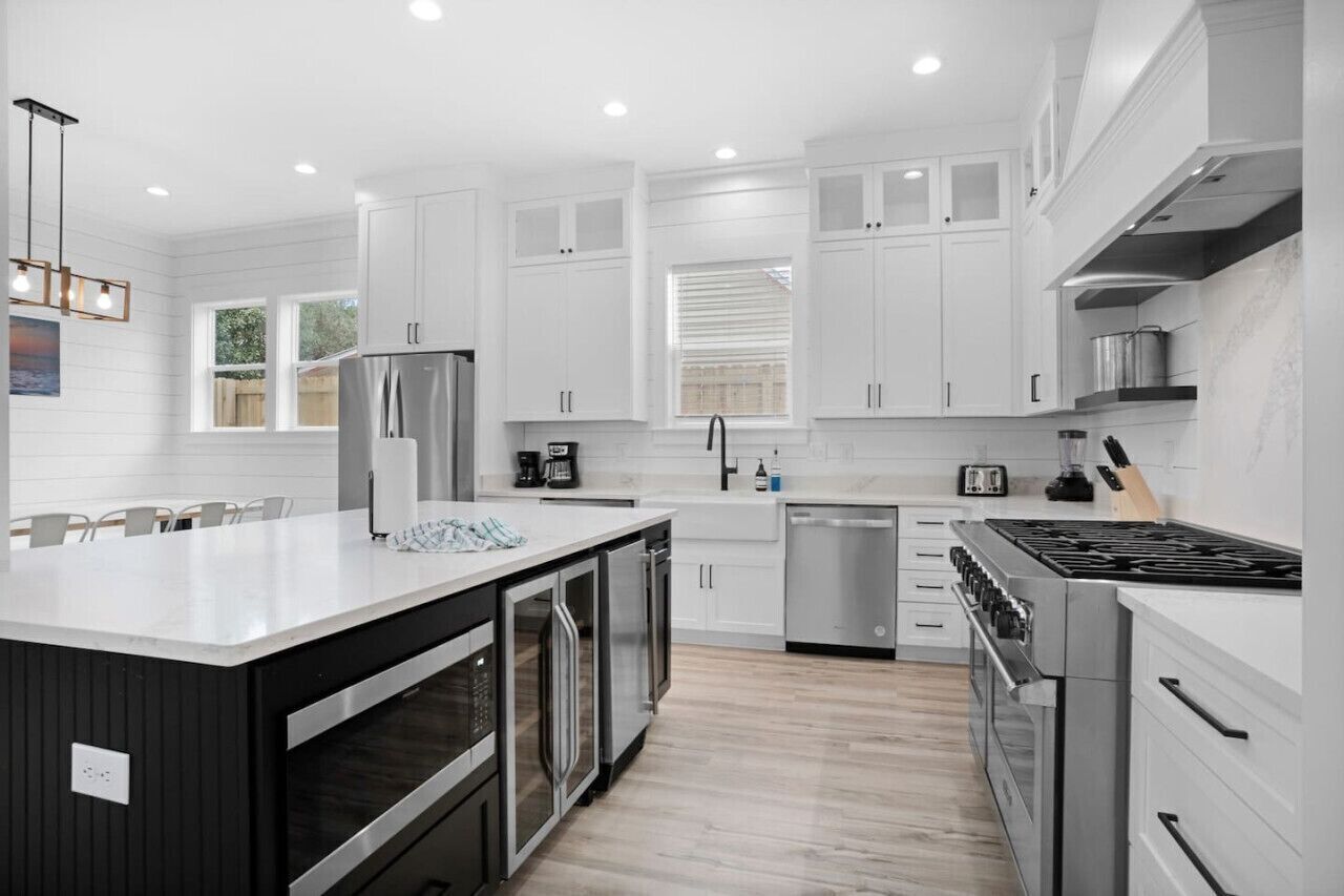 Fridge, microwave, dishwasher, ice maker