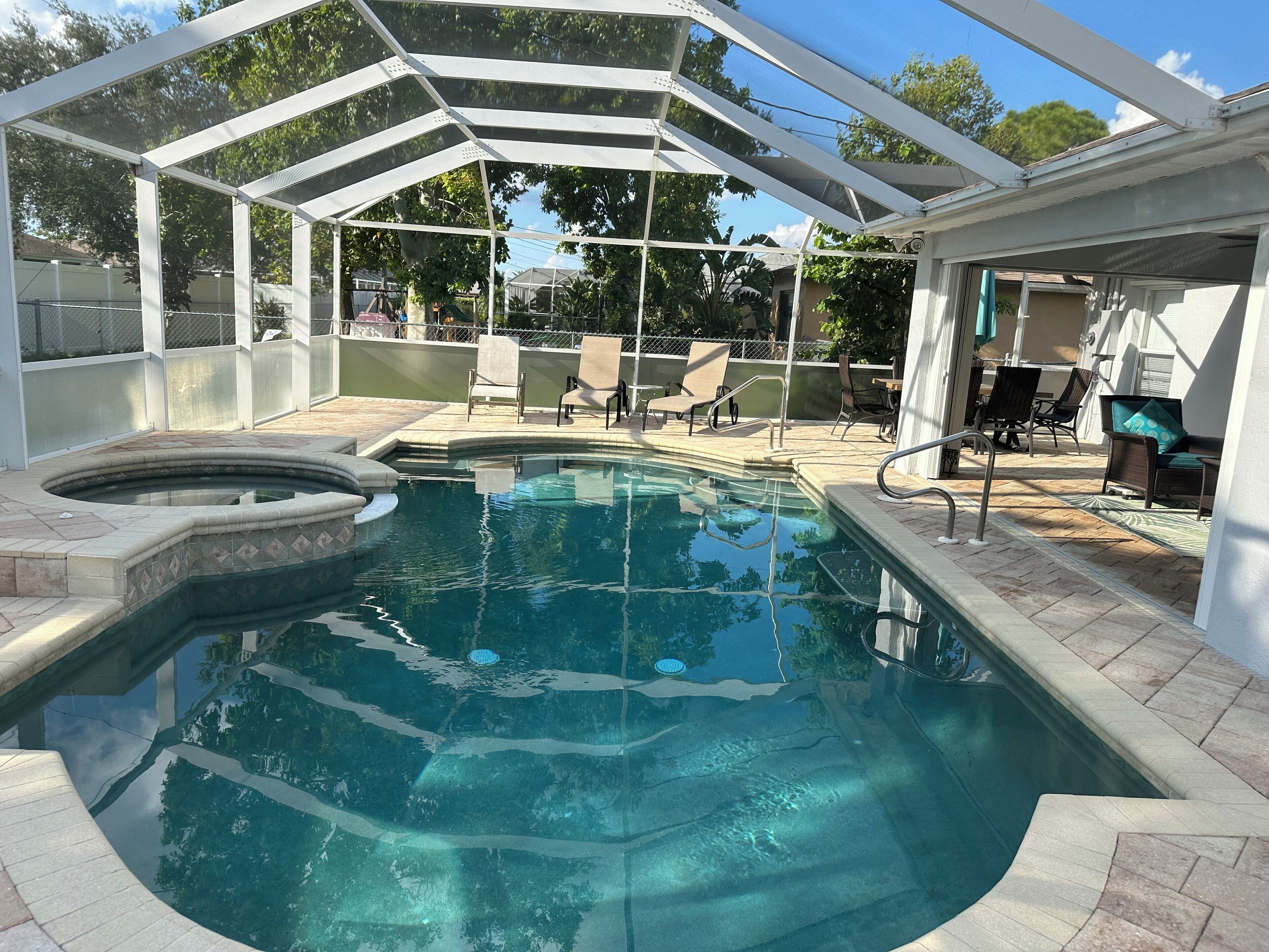 Outdoor pool, a heated pool