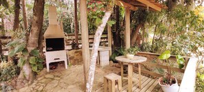 Outdoor dining - Cabana Americana Estilo Diferenciado e Aconchegante (Imaruí)