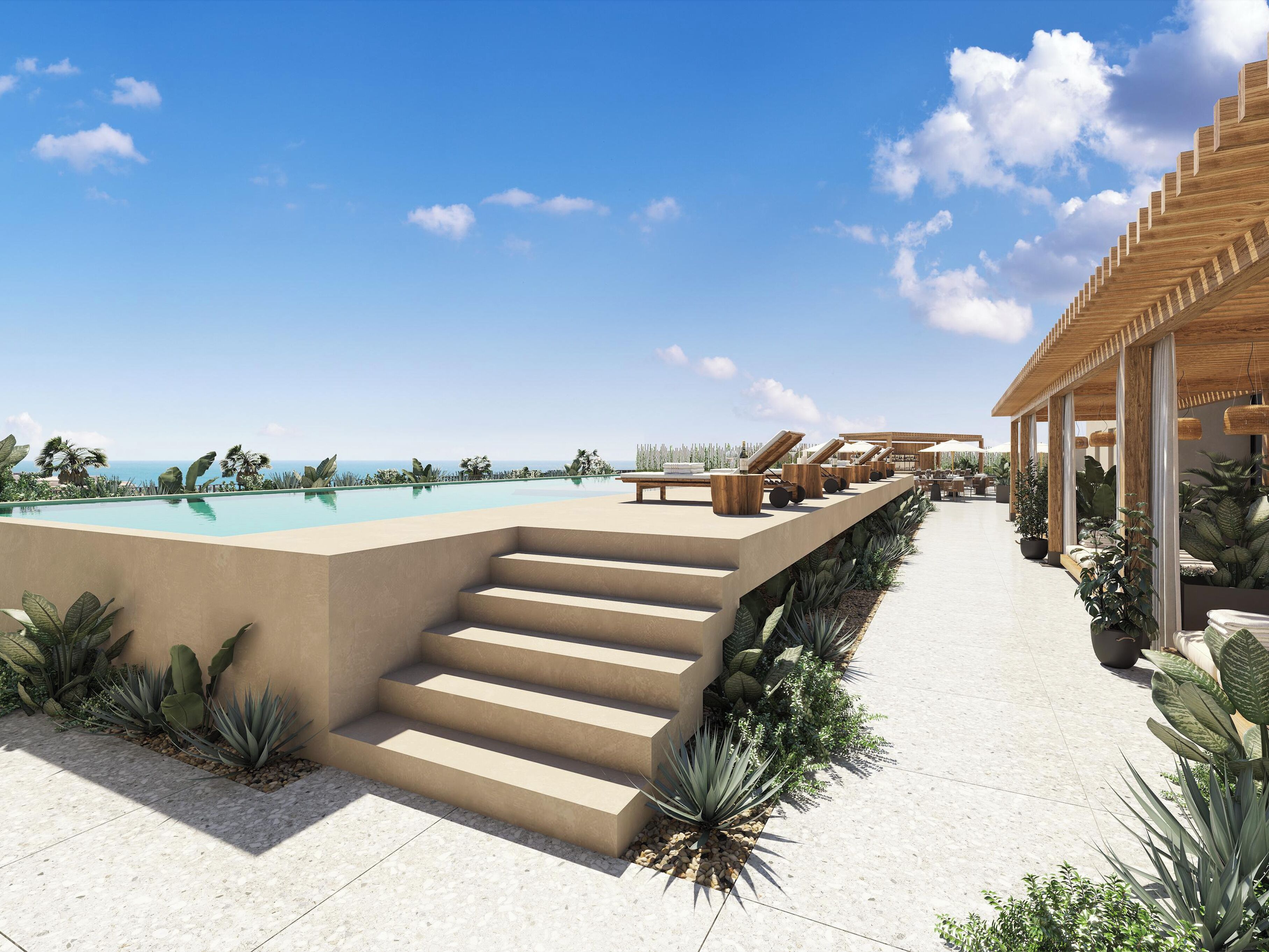 Piscine sur le toit