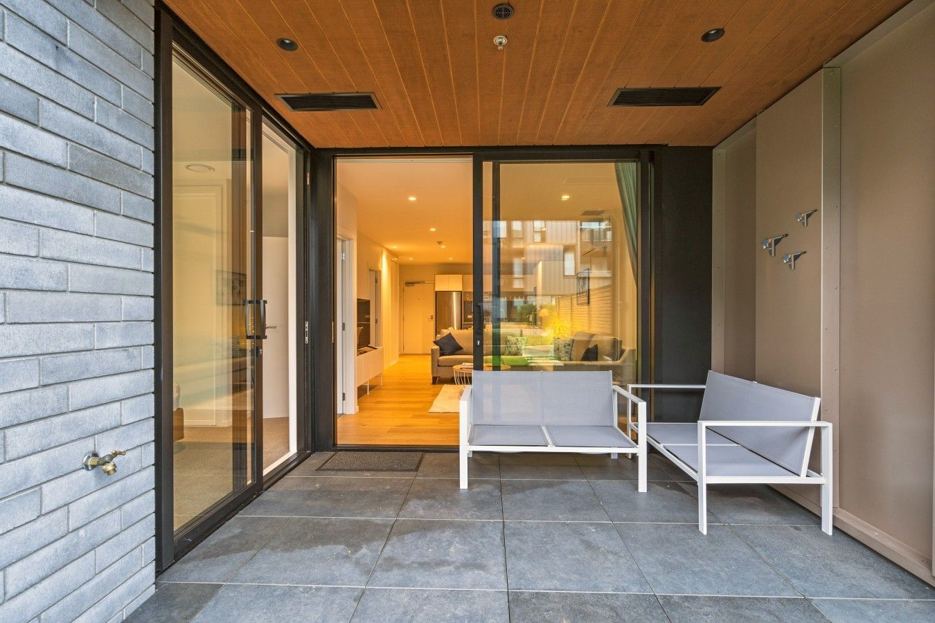 Private patio and lawn garden