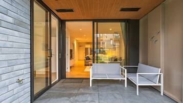 Private patio and lawn garden
