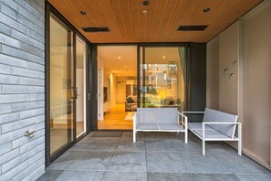 Private patio and lawn garden
