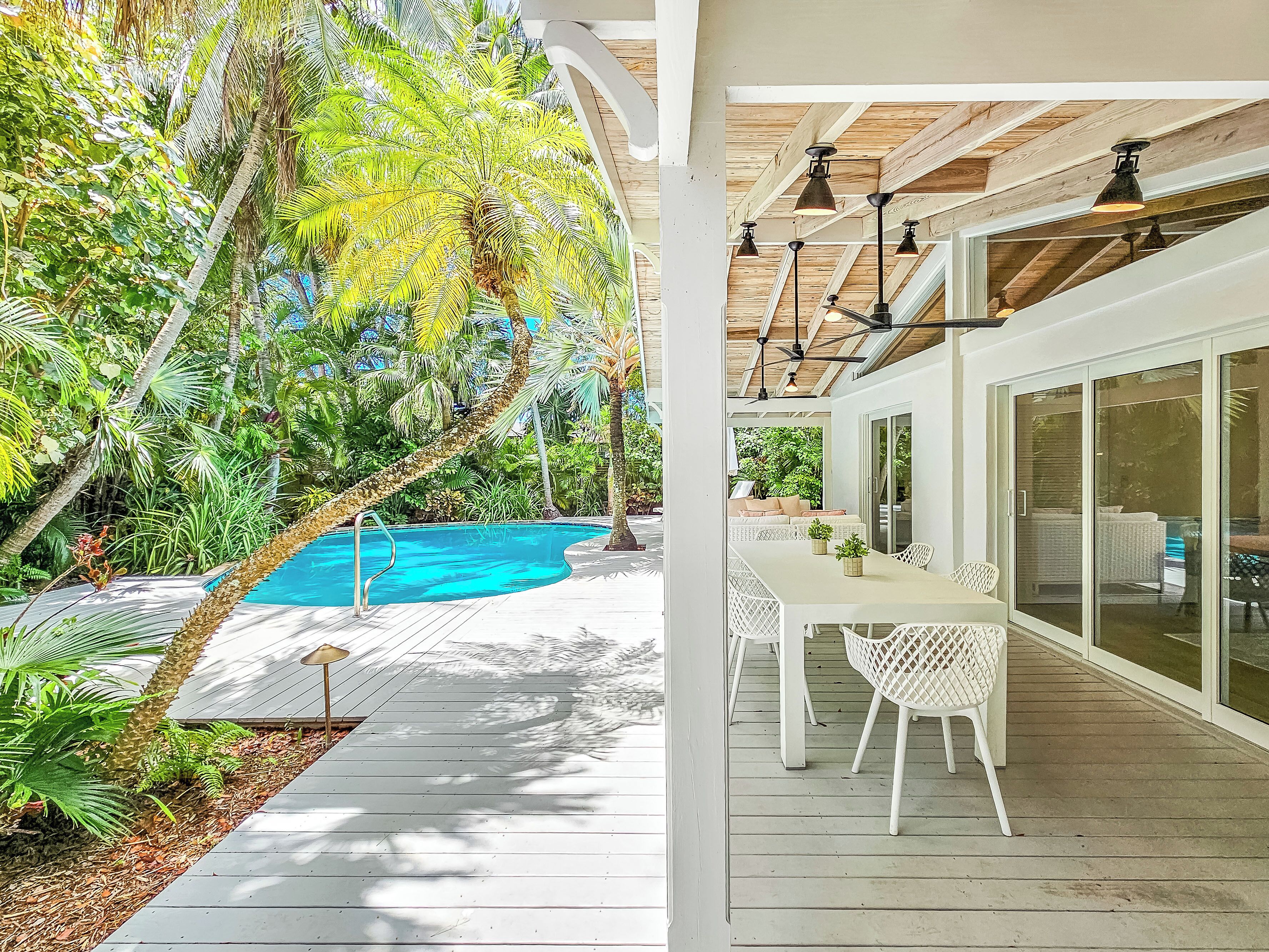 Secluded and Private Tropical Modern Oasis with a Large Pool
