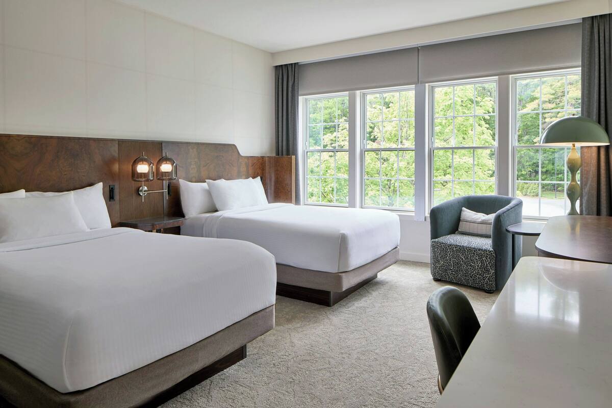 Room, 2 Double Beds | Premium bedding, desk, laptop workspace, WiFi (free)
