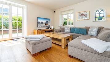 Fernseher, Kamin, DVD-Player