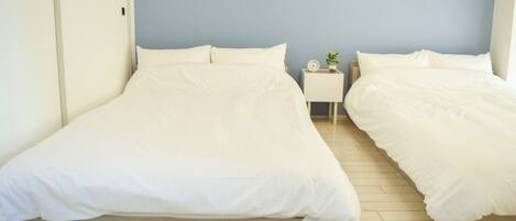 2 bedrooms, iron/ironing board, free WiFi, bed sheets