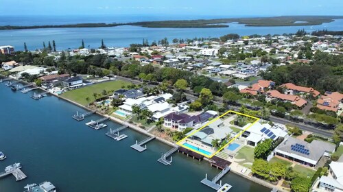 Take time to look through the stunning photos of this unique waterfront home.