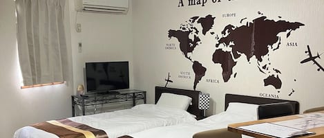 1 chambre, bureau, draps fournis