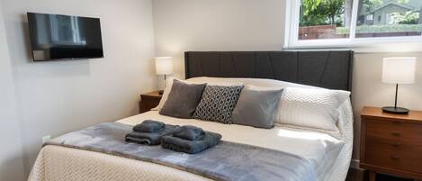 1 makuuhuone, silitysrauta/-lauta, Wi-Fi, vuodevaatteet