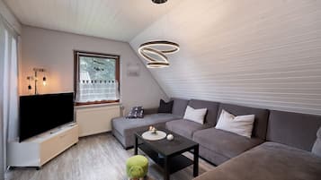 Een televisie en videogames