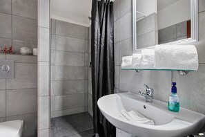 Ducha, secador de pelo, toallas