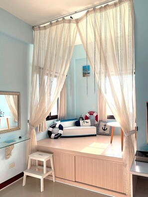 Family Quadruple Room, Balcony, Ocean View | Pillow-top beds, soundproofing, free WiFi