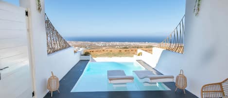 Luxury Double Room, 1 King Bed, Private Pool, Sea Facing | View from room