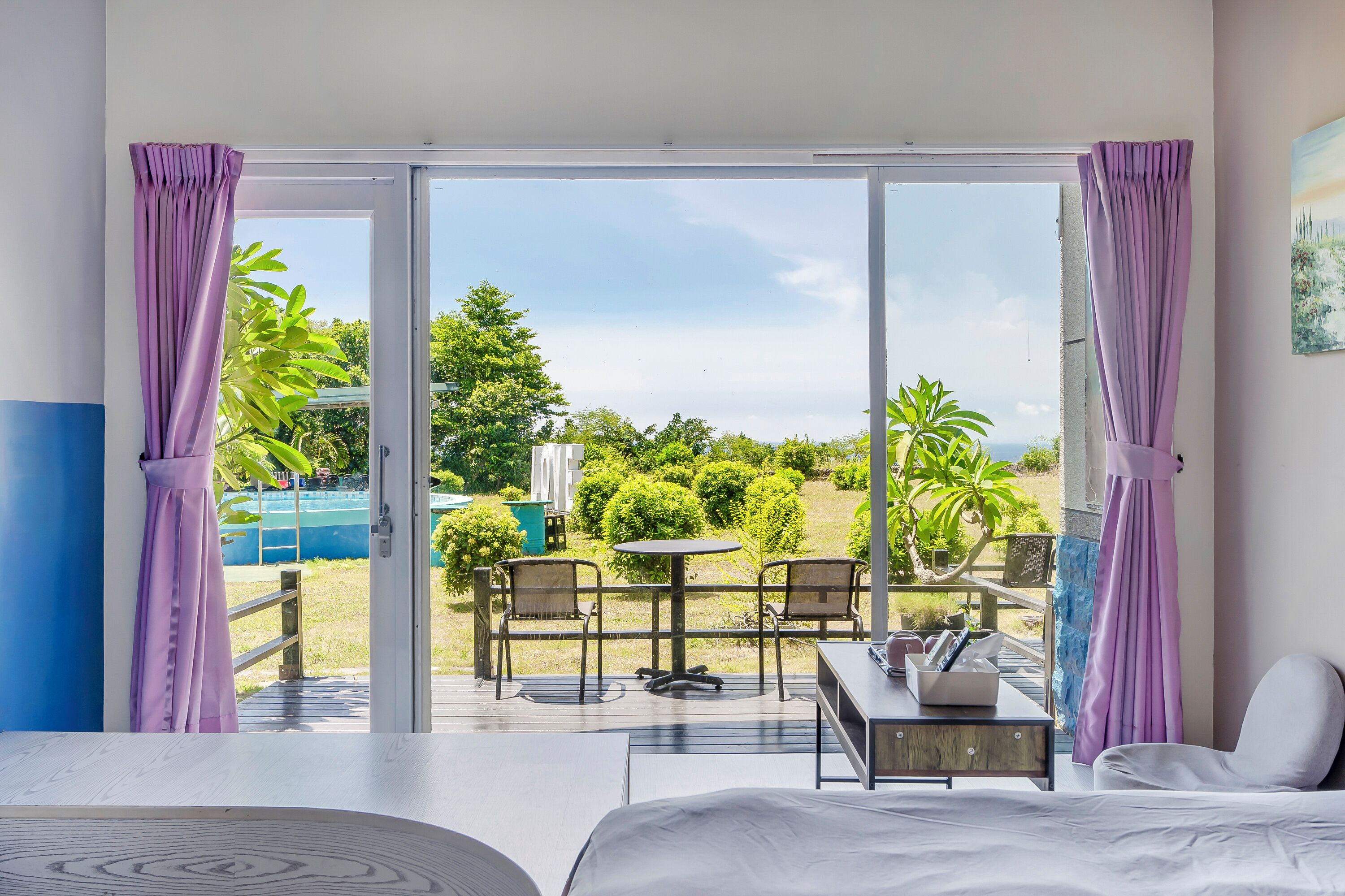 Double Room with Sea View and Balcony | Blackout drapes, free WiFi, bed sheets