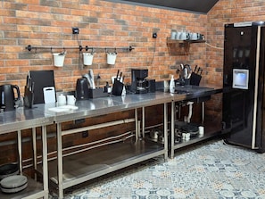Economy Shared Dormitory, Women only, Non Smoking, Courtyard View | Shared kitchen | Full-size fridge, microwave, stovetop, toaster