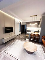 家庭别墅, 海景 | 起居区 | 平板电视