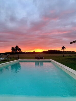 A heated pool