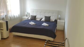 Blackout curtains, iron/ironing board, free WiFi