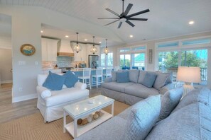 Smart TV, books - Discover unmatched ocean views at Slow n Steady, a 4-bedroom oasis in Oak Island! (Oak Island)