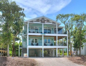 Exterior - Discover unmatched ocean views at Slow n Steady, a 4-bedroom oasis in Oak Island! (Oak Island)