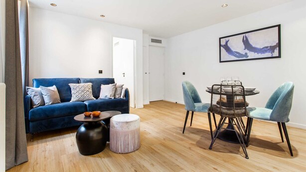 Living area - Charming apartment - 1BR/4P - Canal St Martin (Paris)