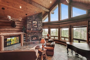 Smart TV, fireplace