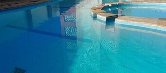 studio apartment with sea view and swimming pool