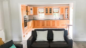 Microwave, electric kettle, high chair