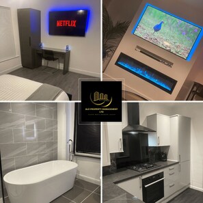 2 chambres, fer et planche à repasser, Wi-Fi, draps fournis