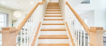 Deck & Yard: Spacious Poconos Home