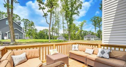 Deck & Yard: Spacious Poconos Home