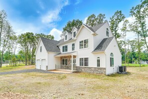 House (5 Bedrooms) | Interior - Deck & Yard: Spacious Poconos Home (Kunkletown)
