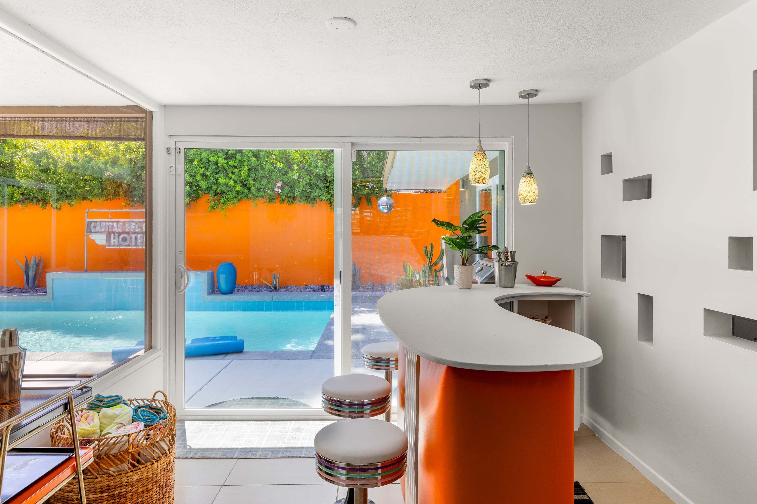A heated pool