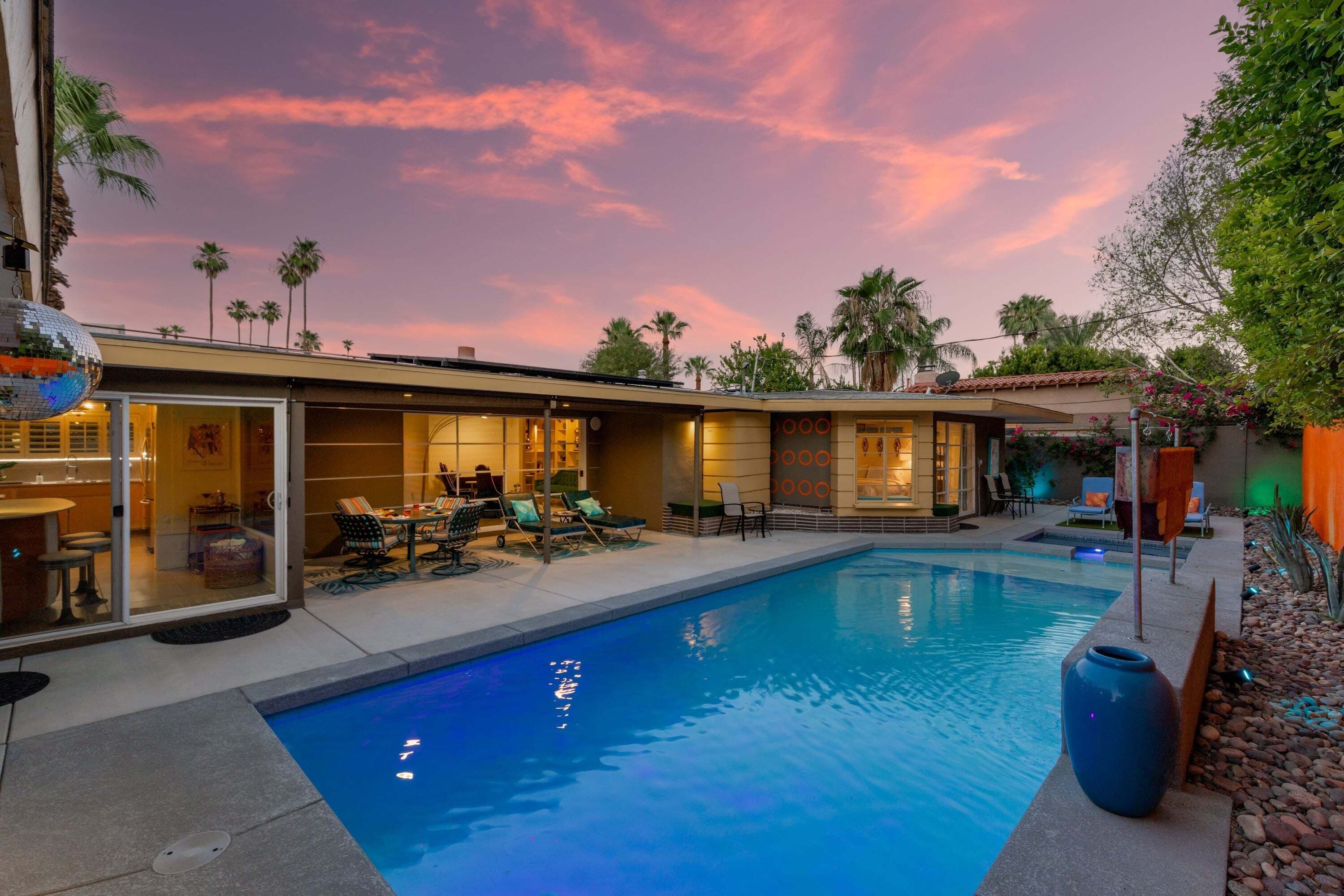 A heated pool