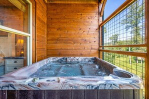 Cabin, 3 Bedrooms | Outdoor spa tub - Mountain Skyy 3 Bedroom Cabin by RedAwning (Gatlinburg)