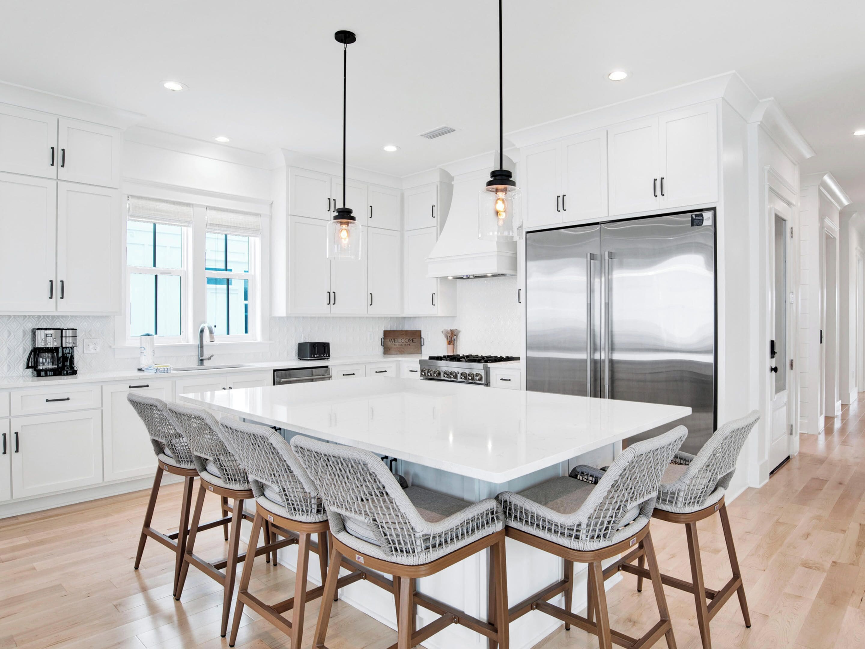 House, Multiple Beds, Pool Access, Ocean View (Luna Azul) | Private kitchen | Fridge, microwave, oven, stovetop