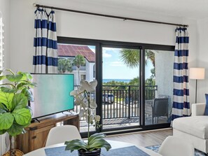 Condo, Multiple Beds, Balcony, Pool View (The Palms of Seagrove #B4) | Living area | 42-inch flat-screen TV with digital channels - The Palms of Seagrove #B4 (Santa Rosa Beach)