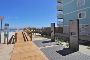 On the beach, sun loungers, beach towels - Christmas at the beach! Cozy Luxe Beach Condo: Fully Renovated + Pool (Murrells Inlet)