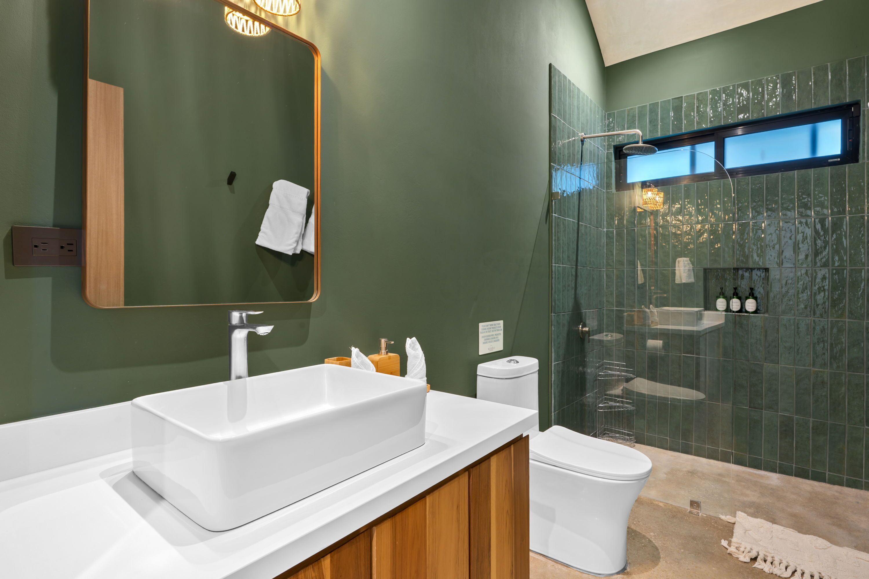 Classic Villa, Patio | Bathroom | Hair dryer, towels, soap, shampoo