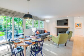 TV, fireplace - Upscale Southwest Harbor Retreat - Dog Friendly! (Southwest Harbor)