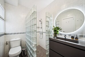 Shower, hair dryer