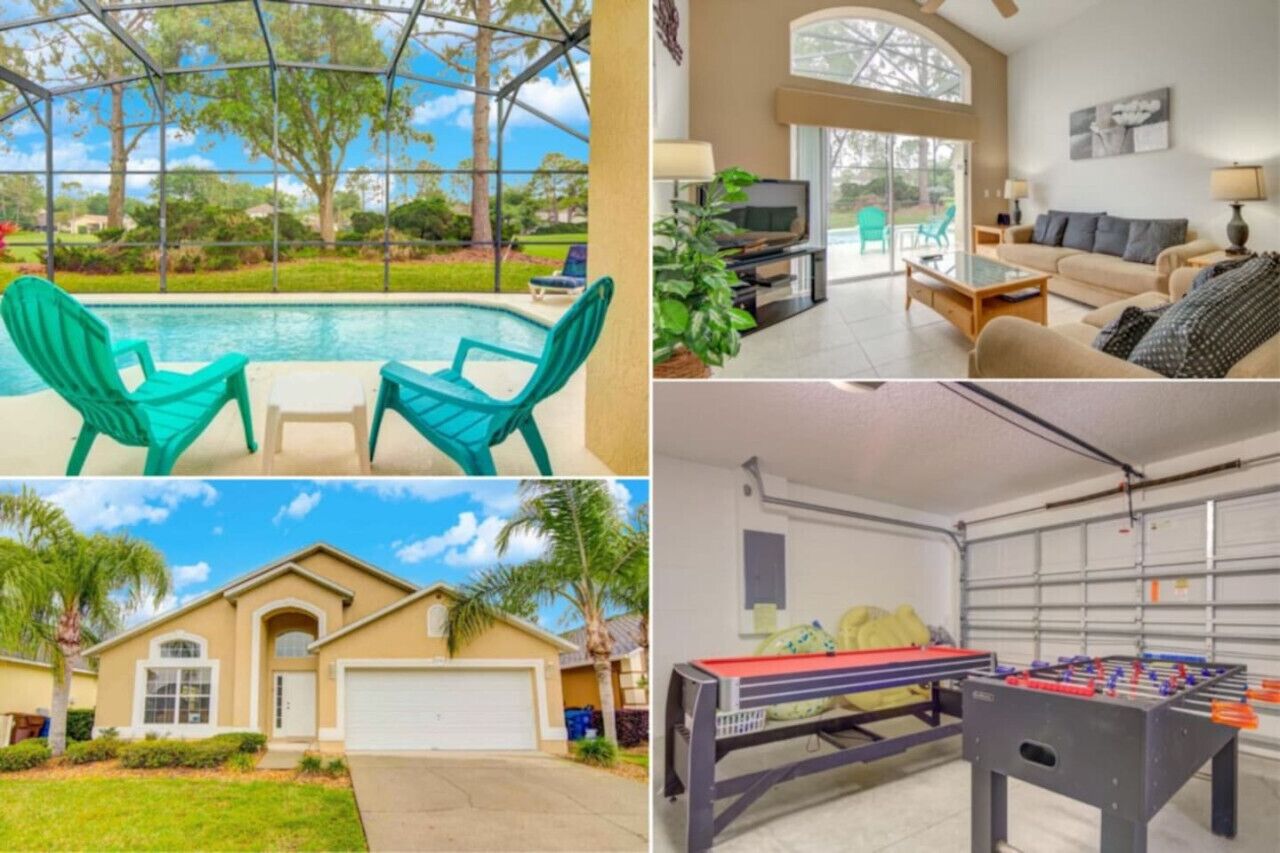 Vacation Villa - Free WIFI - Games Room - Private Pool - Near Disney Area