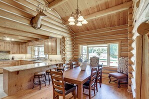 Fridge, microwave, stovetop, coffee/tea maker - Remote Idaho Mountain Lodge w/ River Access! (Challis)