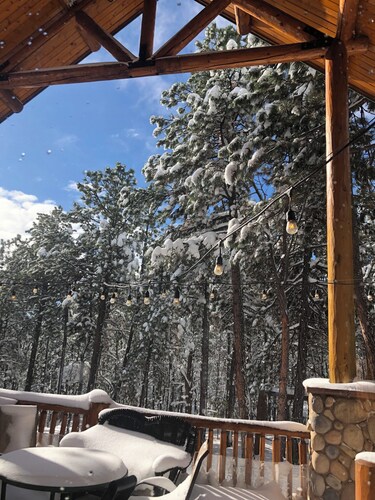 Log Lodge near Colo Springs Just Updated New Toilets, Smart TVs & Lauren bedding