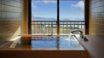 Junior Suite Japanese Western Style Room with View bathroom | Bathroom | Hair dryer, slippers, bidet, towels