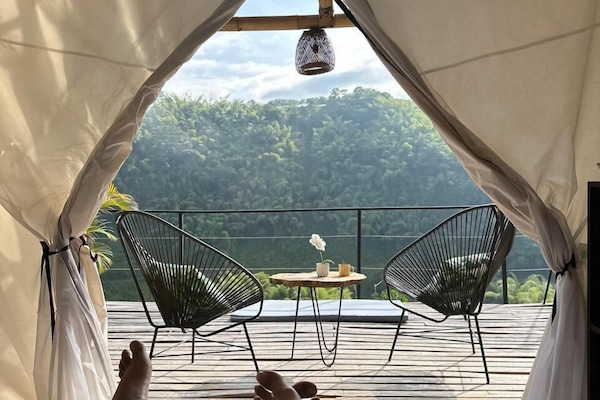 Comfort Cabin, 1 Queen Bed, Mountain View | Individually decorated